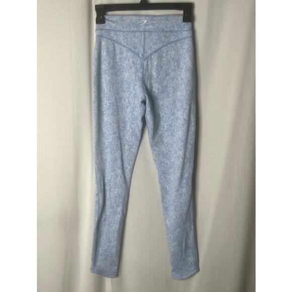 Gymshark Dry Moisture Management Fleur Blue Leggings Size Small - Picture 3 of 5